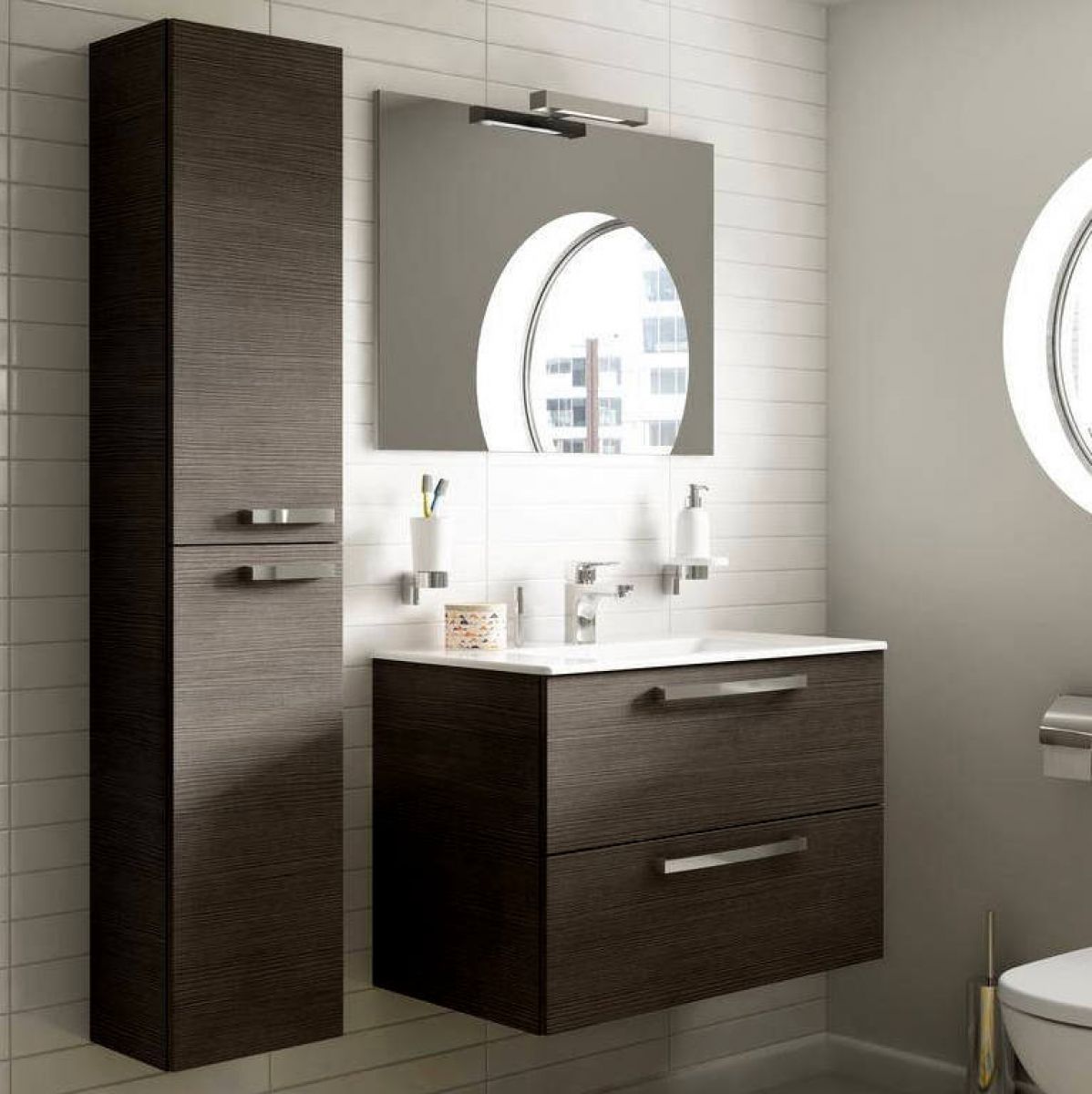 image example of wall hung bathroom furniture